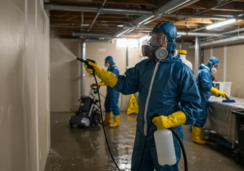 Basement Sanitization and Antimicrobial Treatment process in Rockdale County, GA